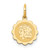 14k Girl Head on .009 Gauge Engravable Scalloped Disc Charm - XM-5543079F-5060