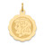 14k Girl Head on .013 Gauge Engravable Scalloped Disc Charm - XM-77FF390F-1451