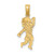 14K Girl Waving with Flower on Blouse Charm