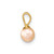 14k Gold 4-5mm Pink Round Freshwater Cultured Pearl Pendant