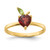 14K Gold Garnet and Peridot Apple Ring