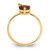 14K Gold Garnet and Peridot Apple Ring