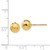 14K Gold Polished and Diamond Cut 7MM Ball Post Earrings