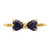 14k Gold Polished Created Sapphire Bow Ring