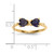 14k Gold Polished Created Sapphire Bow Ring