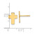 14k Gold Polished Cross Post Earrings - TE-B45D0FC4-5631