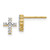 14k Gold Polished Diamond Cross Post Earrings - EM-2693E0BC-9450