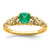 14k Gold Polished Emerald and Diamond Ring - RM-9B43903B-2214