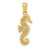 14k Gold Polished Filigree Seahorse Pendant