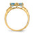 14k Gold Polished Light Swiss Blue Topaz Bow Ring