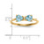14k Gold Polished Light Swiss Blue Topaz Bow Ring