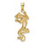 14K Gold Polished Panther Pendant