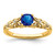 14k Gold Polished Sapphire and Diamond Ring - RM-E782CFAB-5569
