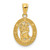 14k Gold Polished St Christopher Pendant