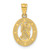 14k Gold Polished St Christopher Pendant
