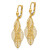 14K Gold Textured and Polished Dangle Leverback Earrings - TH-EC47C8A1-4071