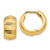 14K Gold Textured and Polished Hinged Hoop Earrings - TF-8072CB21-9330