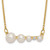 14k Graduated White Round Freshwater Cultured Pearl and 0.01 carat Diamond 17 inch Necklace