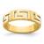14k Greek Key Band w/ Tapered Shank Ring