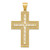 14k Greek Key Filigree Cross Pendant