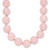 10-10.5mm Smooth Beaded Rose Quartz Necklace w/Sterling S.RH Clasp