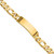 14k Hand-polished Solid Chain/Solid Plate Figaro Link 48x11mm Plate 8.5 inch ID Bracelet