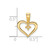 14k Heart Pendant .05ct. Mounting - PM-4D0FC7CE-2306
