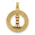 14K HILTON HEAD Enamel Lighthouse Circle Charm