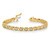 14k Holds 2.4 carat 26-2.9mm Round Diamond 4-prong X-design 7 inch Tennis Bracelet Mounting