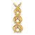 14k Holds 3 Stone Criss-Cross Chain Slide Mounting