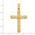 14k Hollow Diamond-cut Cross Pendant - K6-77667C70-1337