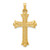 14k Hollow Fleur De Lis Cross Pendant - XR-8B461580-7607