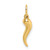 14k Hollow Italian Horn Pendant