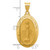 14k Hollow Miraculous Medal Oval Pendant