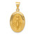 14k Hollow Polished And Satin Miraculous Medal Pendant - XR-5A7A59FF-4156