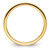 10K Yellow Gold 1.2mm Half Round Satin Stackable Band Size 7