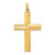 14k Hollow Polished Stripe Design Latin Cross