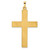 14k Hollow Polished Stripe Design Latin Cross