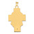 14k Hollow Polished/Satin Jesus Cross Medal