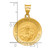 14k Hollow Polished/Satin Round Spanish San Miguel Medal