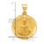 14k Hollow Polished/Satin Round St. Augustine Medal