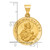 14k Hollow Polished/Satin Round St. Magdalena Medal