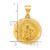 14K Hollow Round Spanish Escapulario Reversible Medal