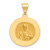 14K Hollow Round Spanish Escapulario Reversible Medal
