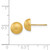 14k Hollow Satin 8.00mm Half Ball Post Earrings
