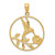 14K Hummingbird in Round Frame Pendant - D4-6275CA9C-3746