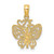 14K I HEART Butterfly Charm