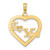 14k I HEART YOU in Heart Frame Charm
