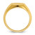 14k IBGoodman 14x12mm Men's Round Signet Ring