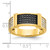 14k IBGoodman Men's Black and White Diamond Ring Mounting